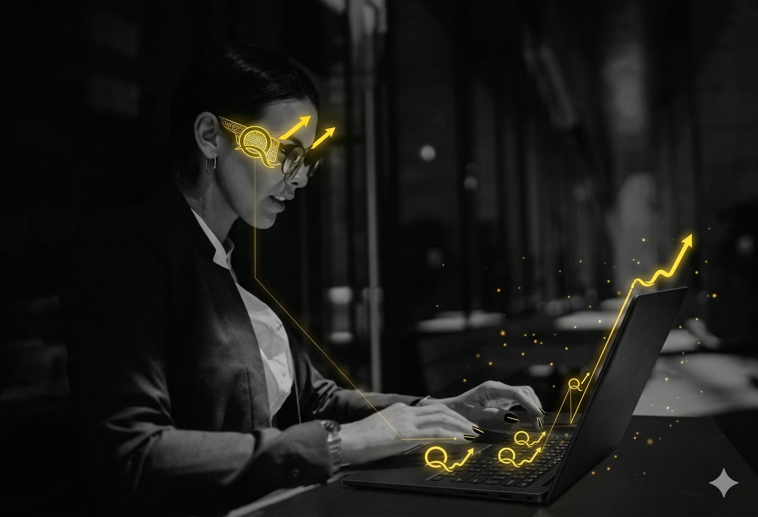 agência de IA para contabilidade — contadora com inteligência artificial e marketing digital para escritório contábil