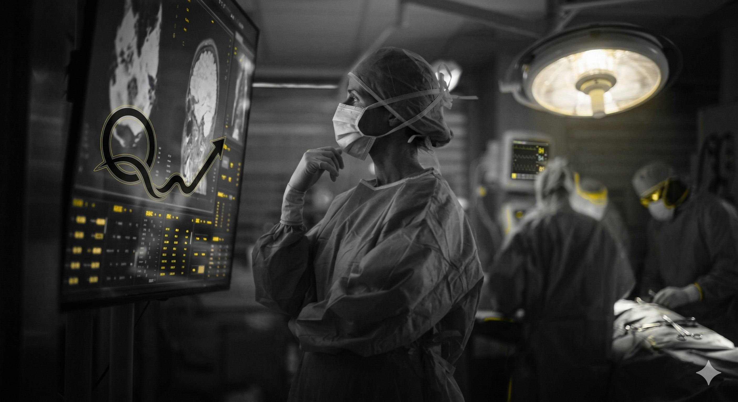 agência de IA em hospitais e clínicas — equipe médica com tecnologia digital e marketing para saúde hospitalar