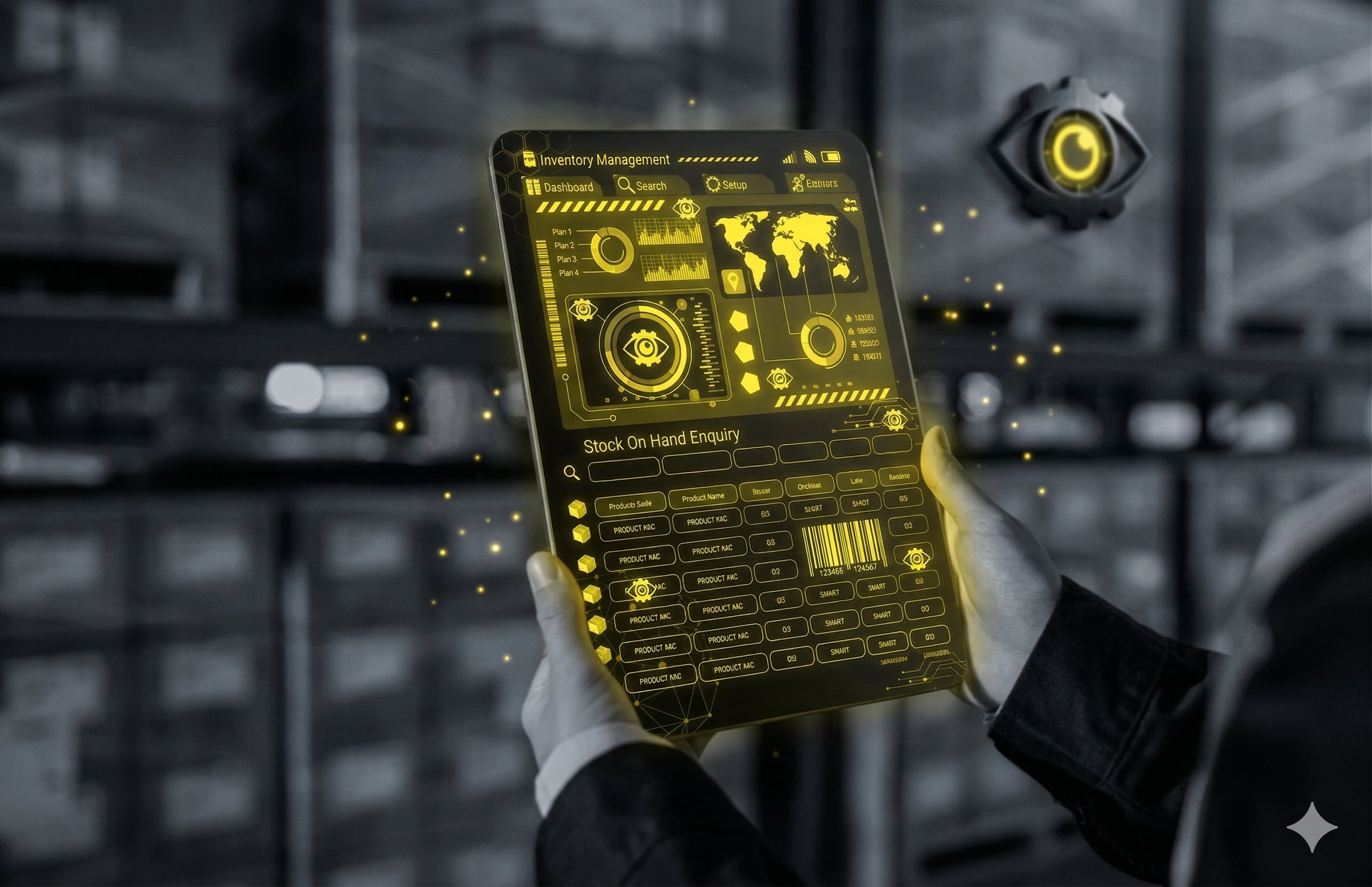 agência de IA para logística e marketing — operador logístico com dashboard de gestão e inteligência artificial